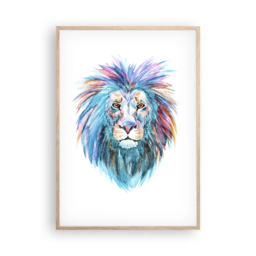 Affisch i ram av ljusek - Elektrifierande aura - 70x100 cm