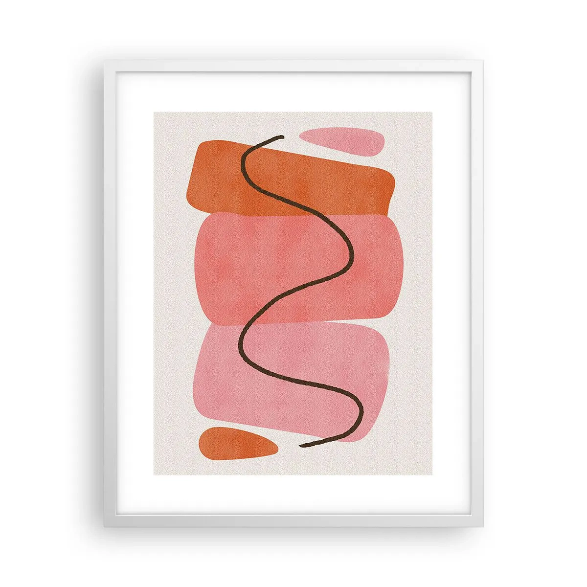 Affisch i vit ram - Formernas mjuka rörelse - 40x50 cm