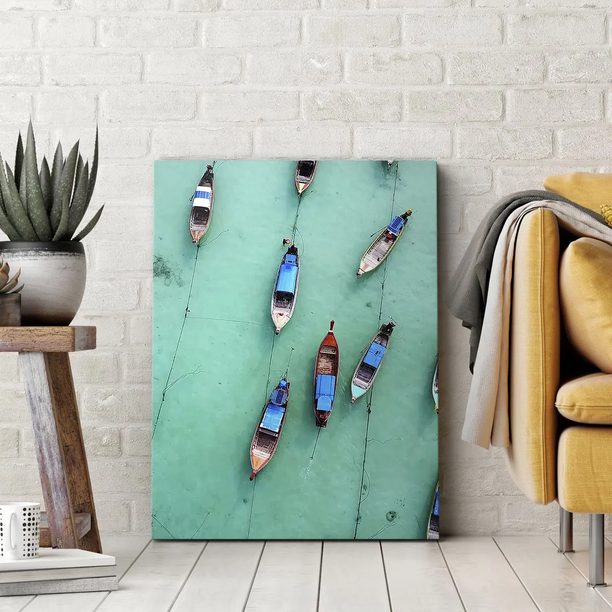 Canvastavla - Bild på duk - Under en glad väntan - 55x100 cm