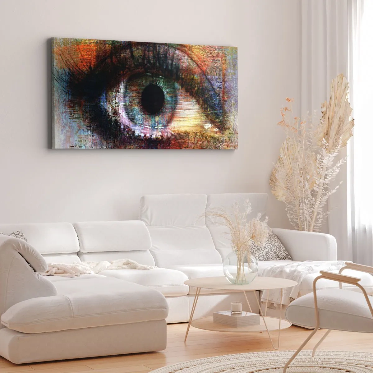 Canvastavla - Bild på duk - Man kan titta in i själen - 120x50 cm