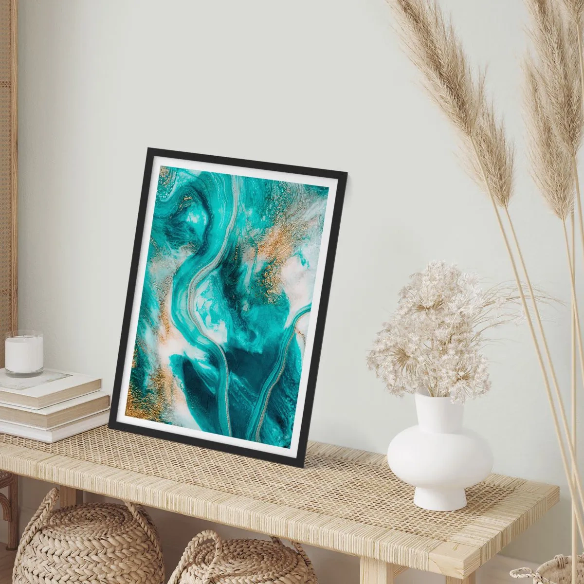 Affisch i svart ram - Guldflod - 61x91 cm