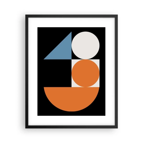Affisch i svart ram - Geometriska figurer - 40x50 cm