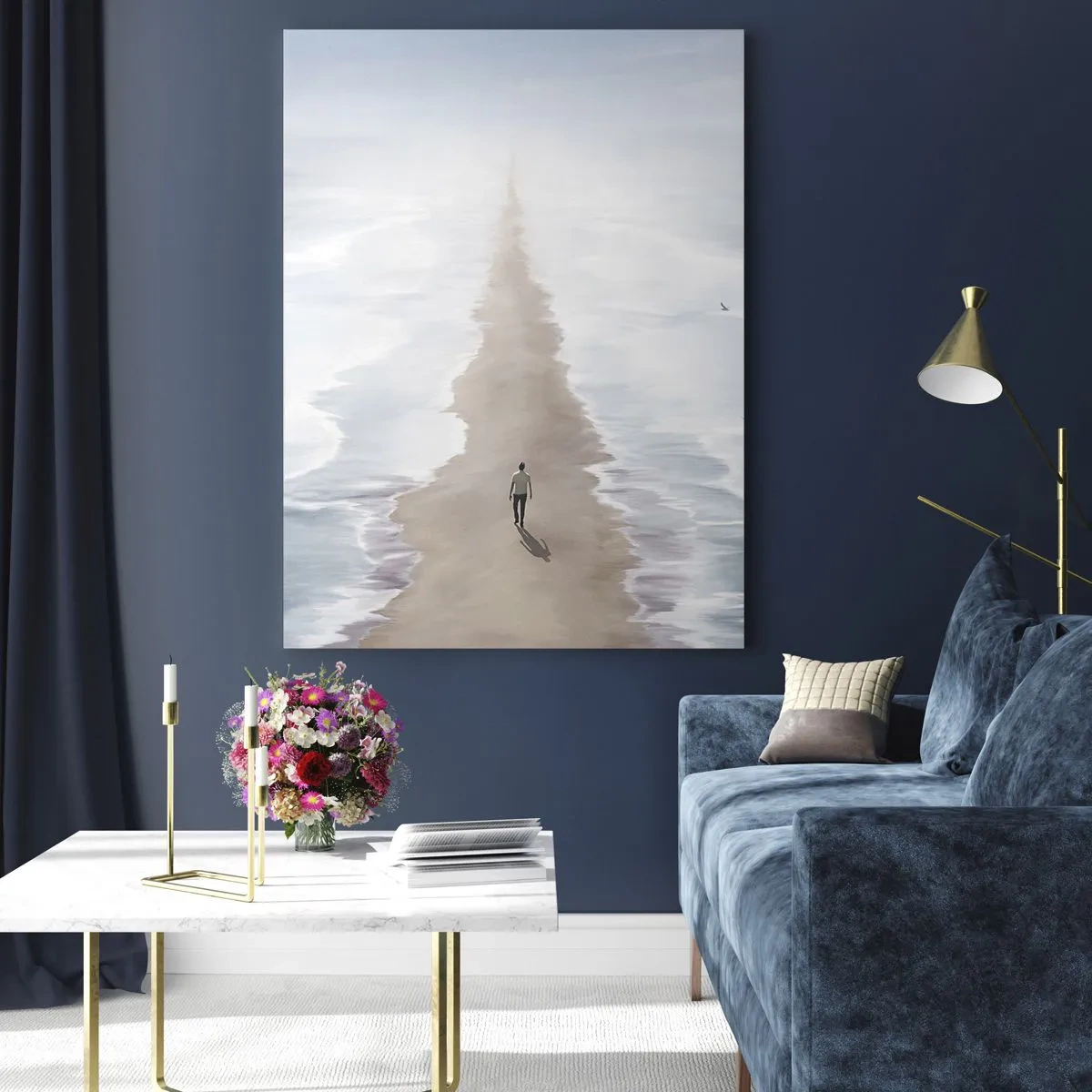 Glastavla - Bild på glas - Ljus framtid - 50x70 cm