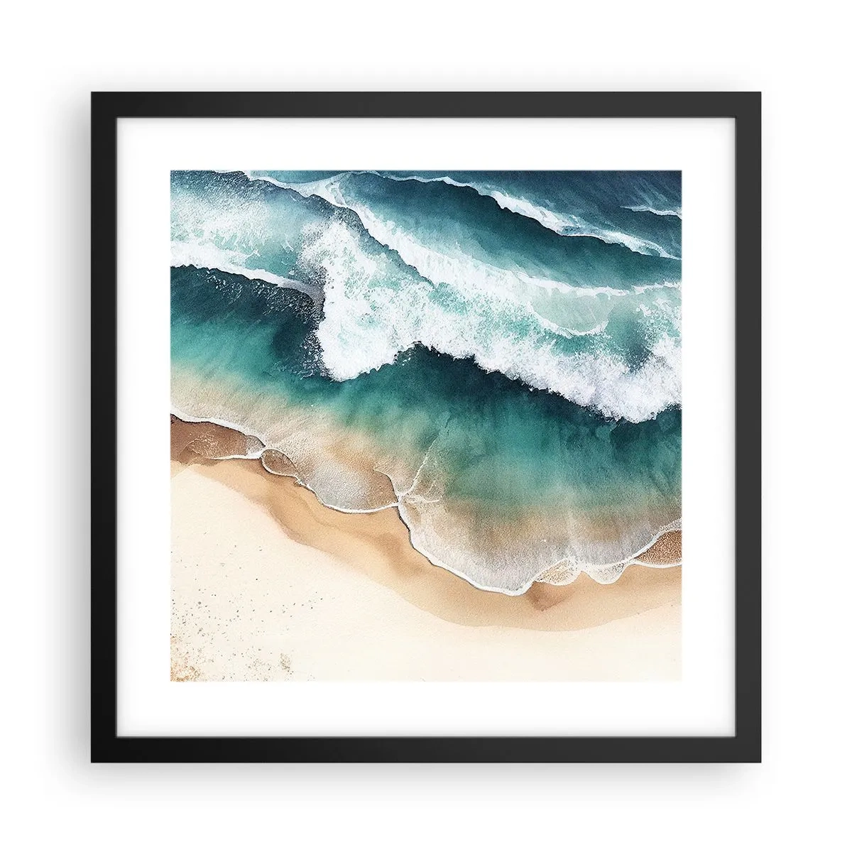 Affisch i svart ram - Ett evigt möte - 40x40 cm