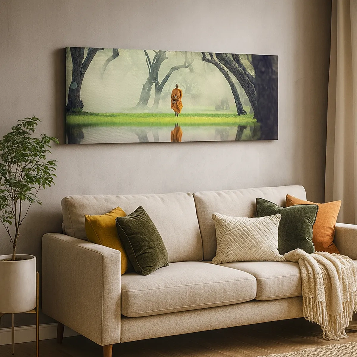 Canvastavla - Bild på duk - På väg till upplysningen - 30x30 cm