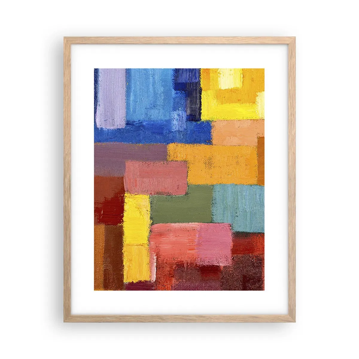 Affisch i ram av ljusek - Alla olika, alla färgglada - 40x50 cm