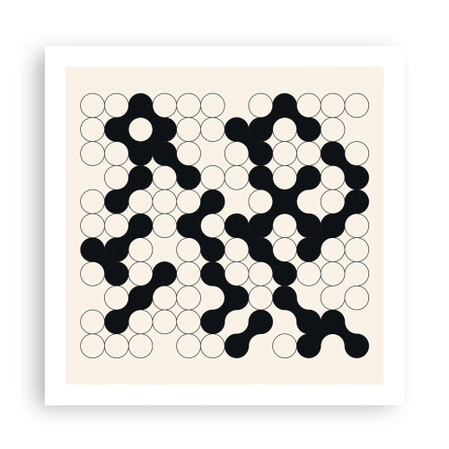 Affisch - Kinesiskt spel - variation - 60x60 cm
