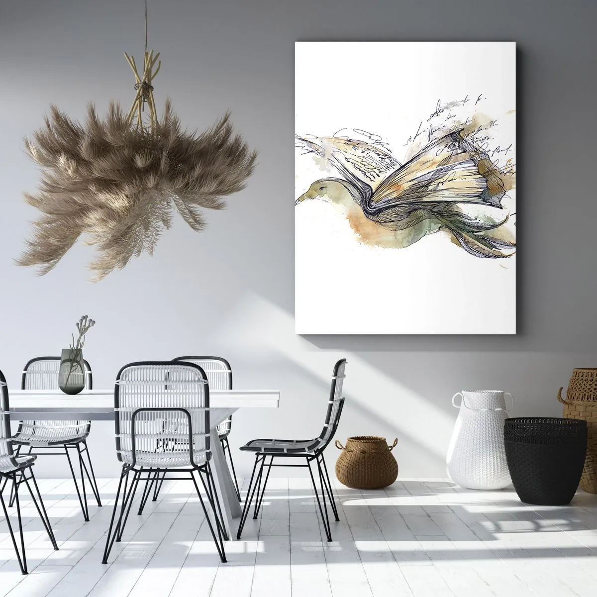 Canvastavla - Bild på duk - På poesins vingar - 80x120 cm