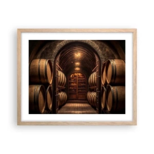 Affisch i ram av ljusek - Stämningsfull källare - 50x40 cm