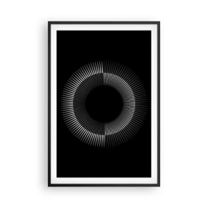Affisch i svart ram - Svart sol - 61x91 cm