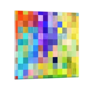 Glastavla - Bild på glas - Alla olika, alla jämna - 30x30 cm