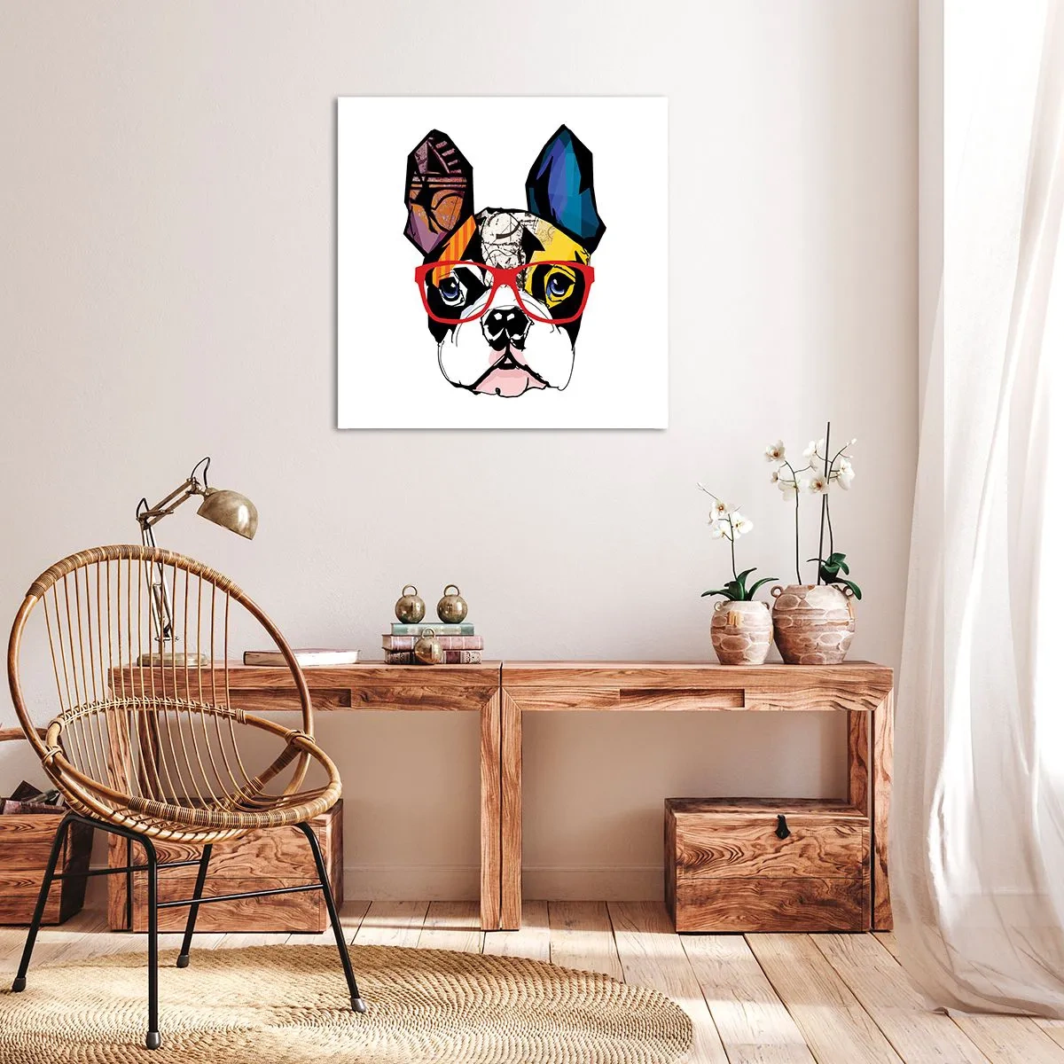 Canvastavla - Bild på duk - Intellektuell - 60x60 cm