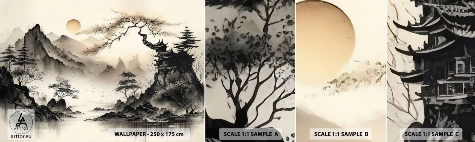 Fototapet Prov Standard Eco - Orientens unika charm - Asien, Japan, Se - 100x30 cm