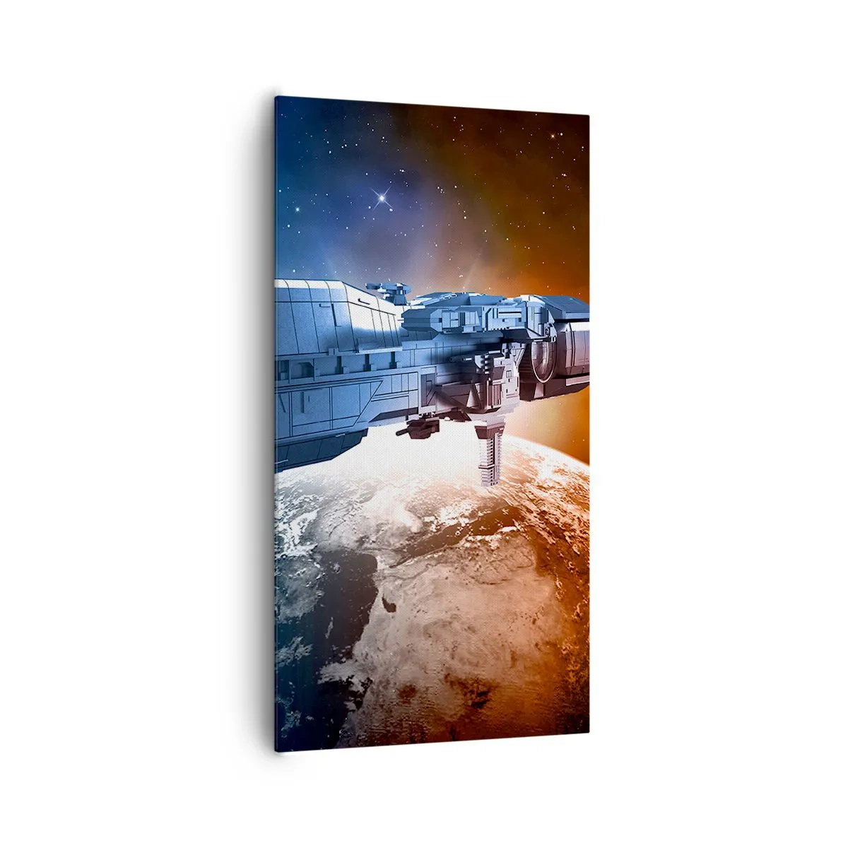 Canvastavla - Bild på duk - Uppmärksam åskådare - 65x120 cm