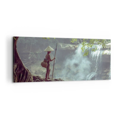 Canvastavla - Bild på duk - Vän med naturen - 100x40 cm