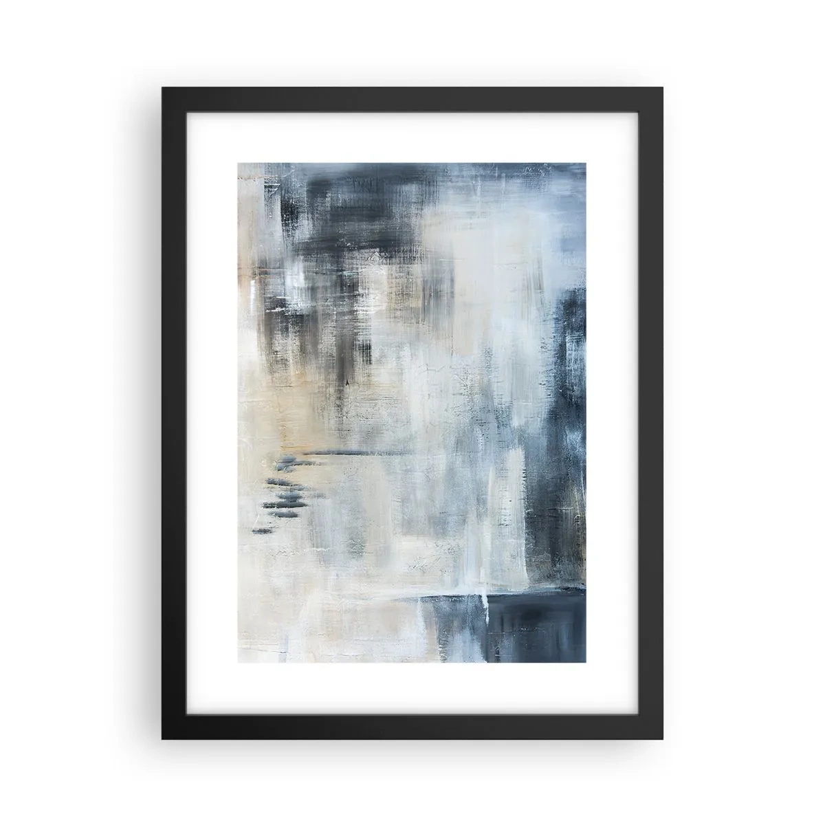 Affisch i svart ram - Bakom en blå slöja - 30x40 cm