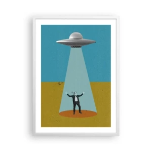 Affisch i vit ram - Ett nära möte - 50x70 cm