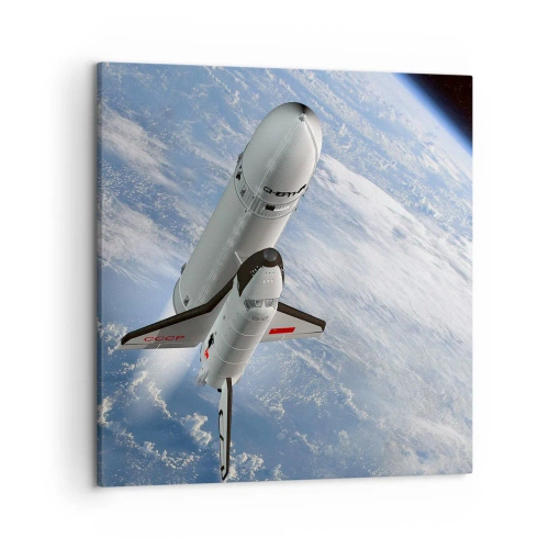 Canvastavla - Bild på duk - Rymdfärd - 50x50 cm