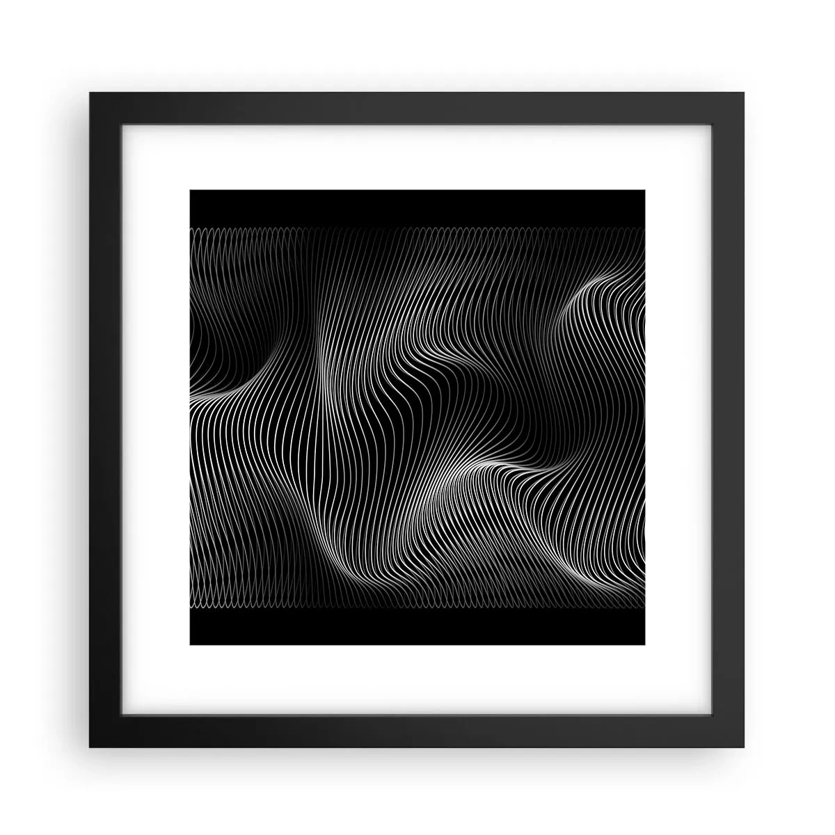 Affisch i svart ram - Ljusets dans i rymden - 30x30 cm