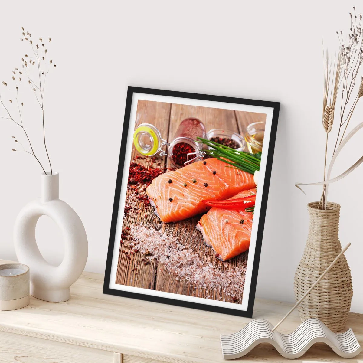 Affisch i svart ram - Norskt äventyr i köket - 61x91 cm