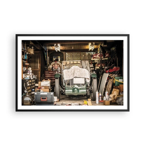 Affisch i svart ram - Tillbaka till det förflutna - 91x61 cm