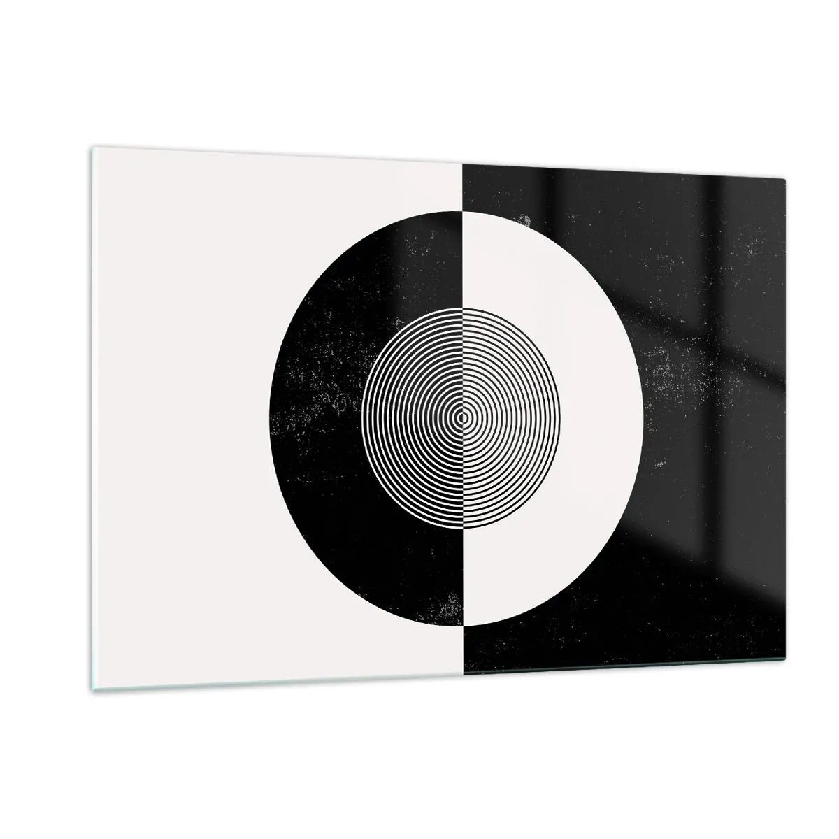 Glastavla - Bild på glas - Harmoni i svart och vitt - 120x80 cm