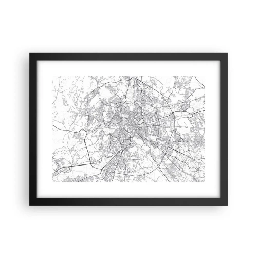 Affisch i svart ram - Romersk ring - 40x30 cm