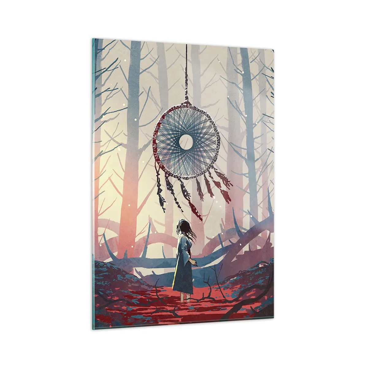 Glastavla - Bild på glas - Hemlighetsfull ritual av lyckan - 50x70 cm