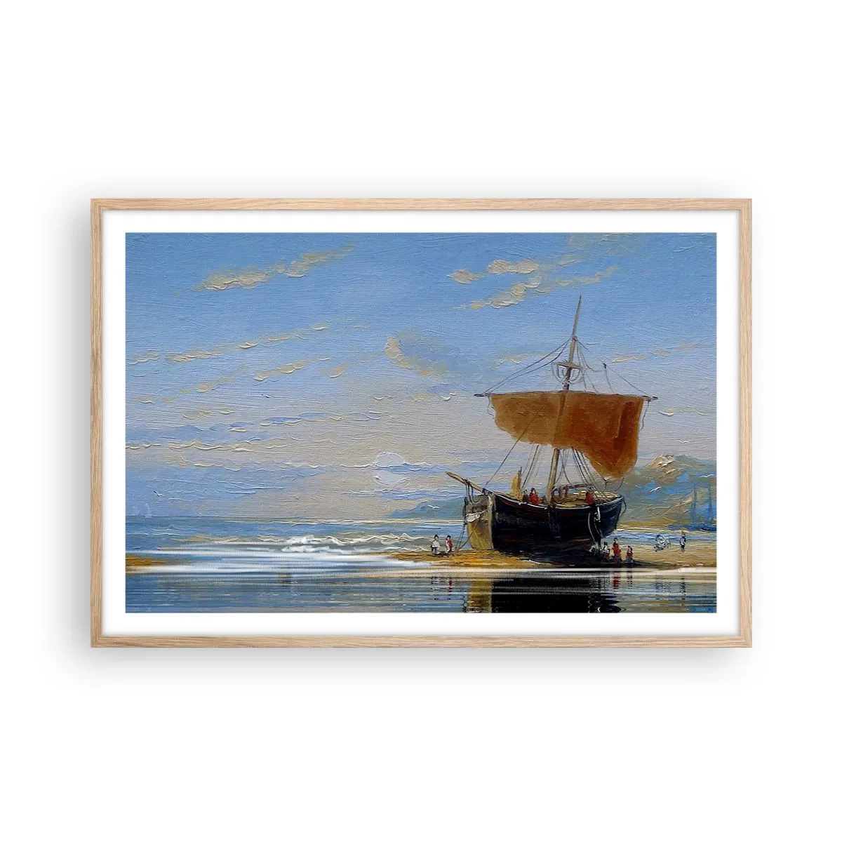 Affisch i ram av ljusek - Vatten, jord, luft - 91x61 cm