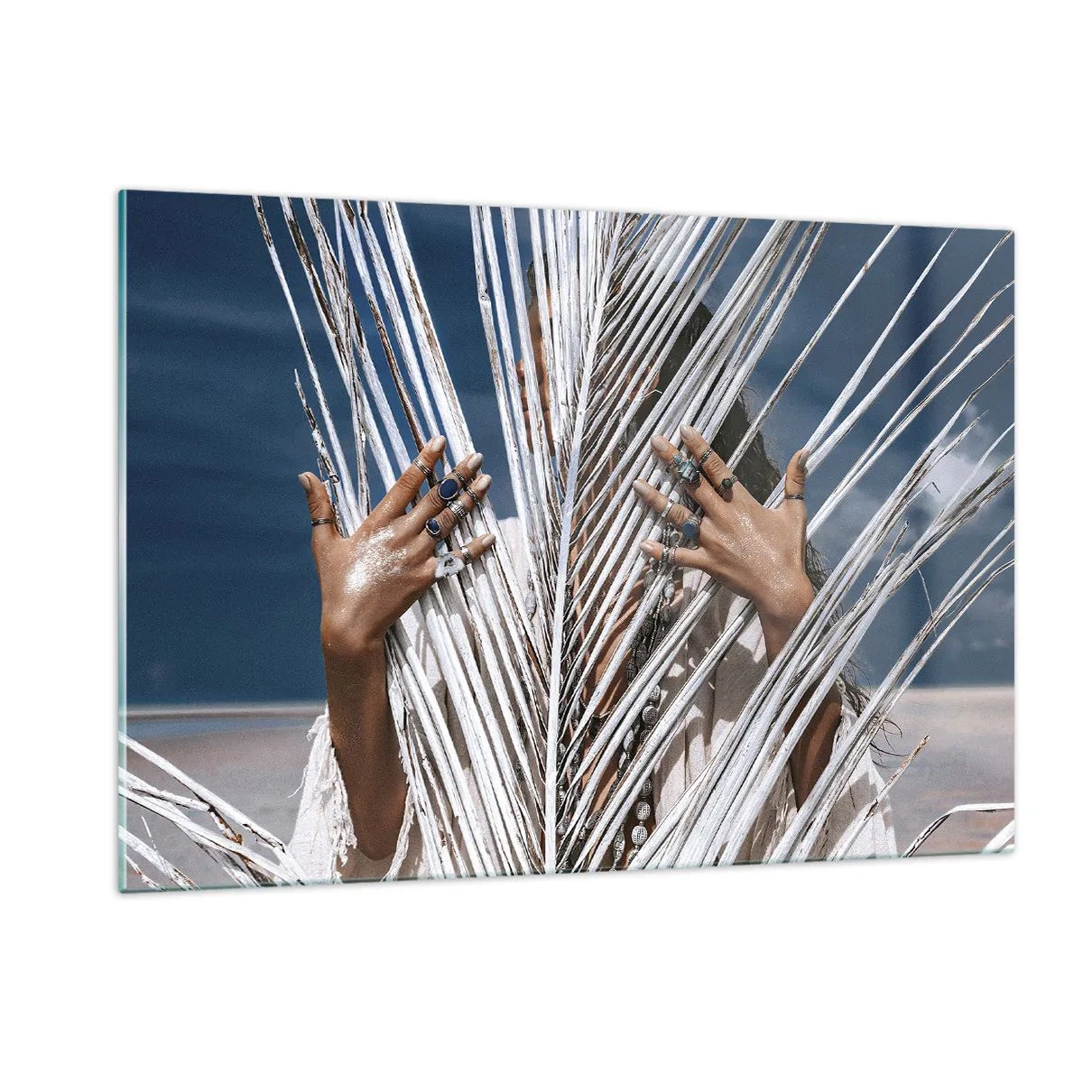 Glastavla - Bild på glas - Schamanens flickvän? - 120x80 cm