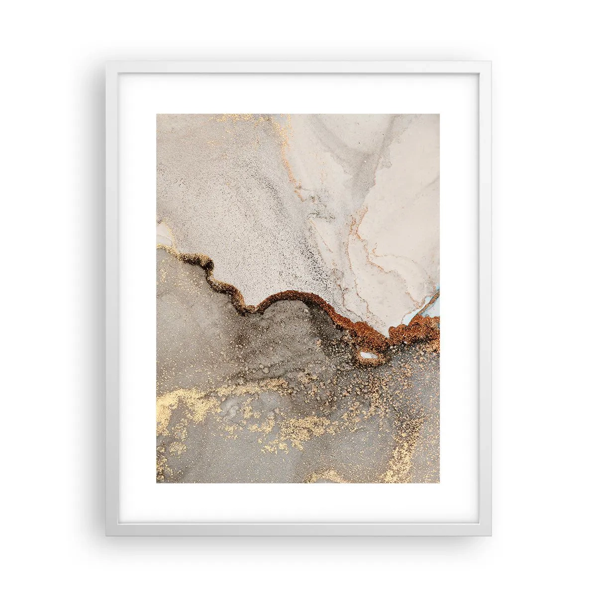 Affisch i vit ram - På färgernas gräns - 40x50 cm