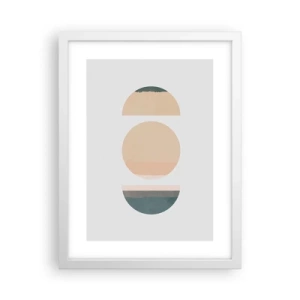 Affisch i vit ram - Hjul efter hjul - 30x40 cm