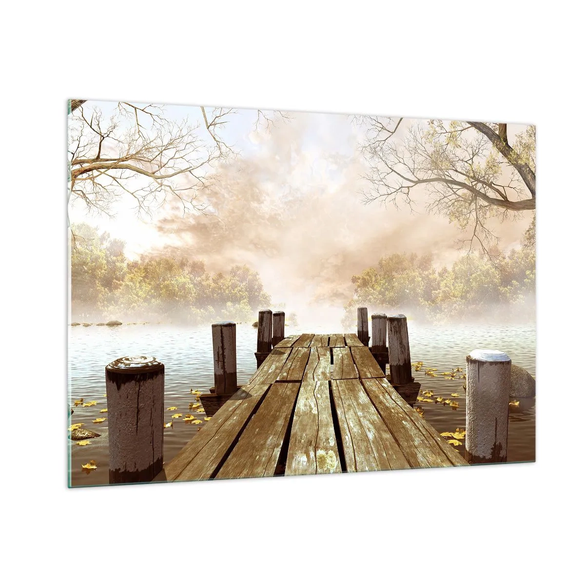 Glastavla - Bild på glas - Höstledsen - 100x70 cm