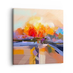 Canvastavla - Bild på duk - Så blev det höst - 30x30 cm