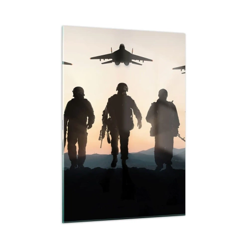 Glastavla - Bild på glas - Välkommen till vår värld - 50x70 cm