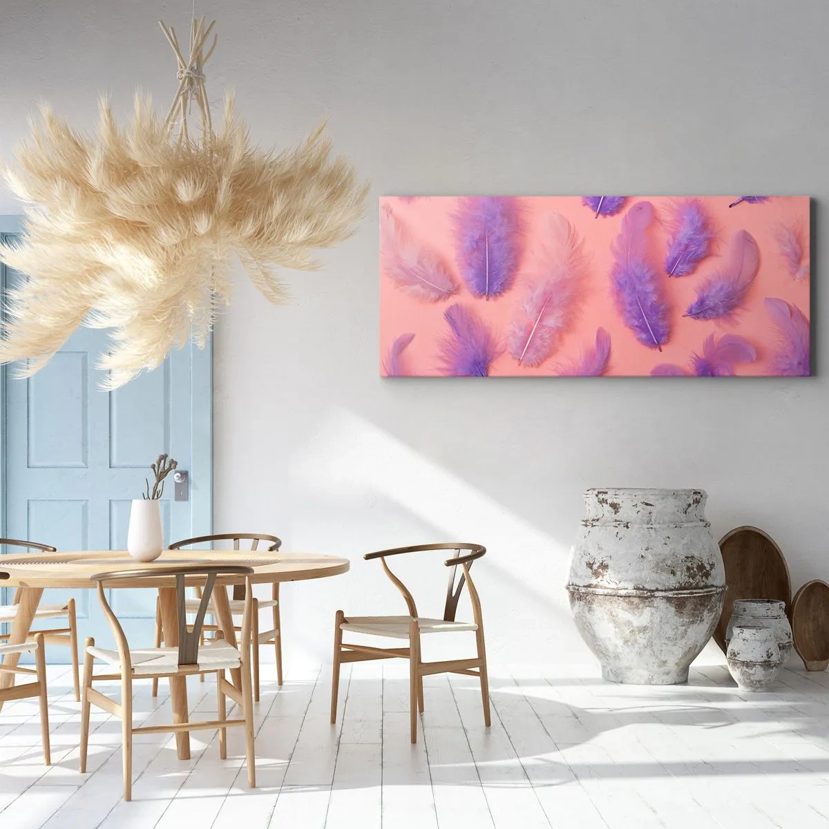 Canvastavla - Bild på duk - Lusten liljefågel - 100x40 cm
