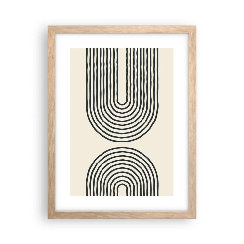 Affisch i ram av ljusek - Om en stund... - 30x40 cm