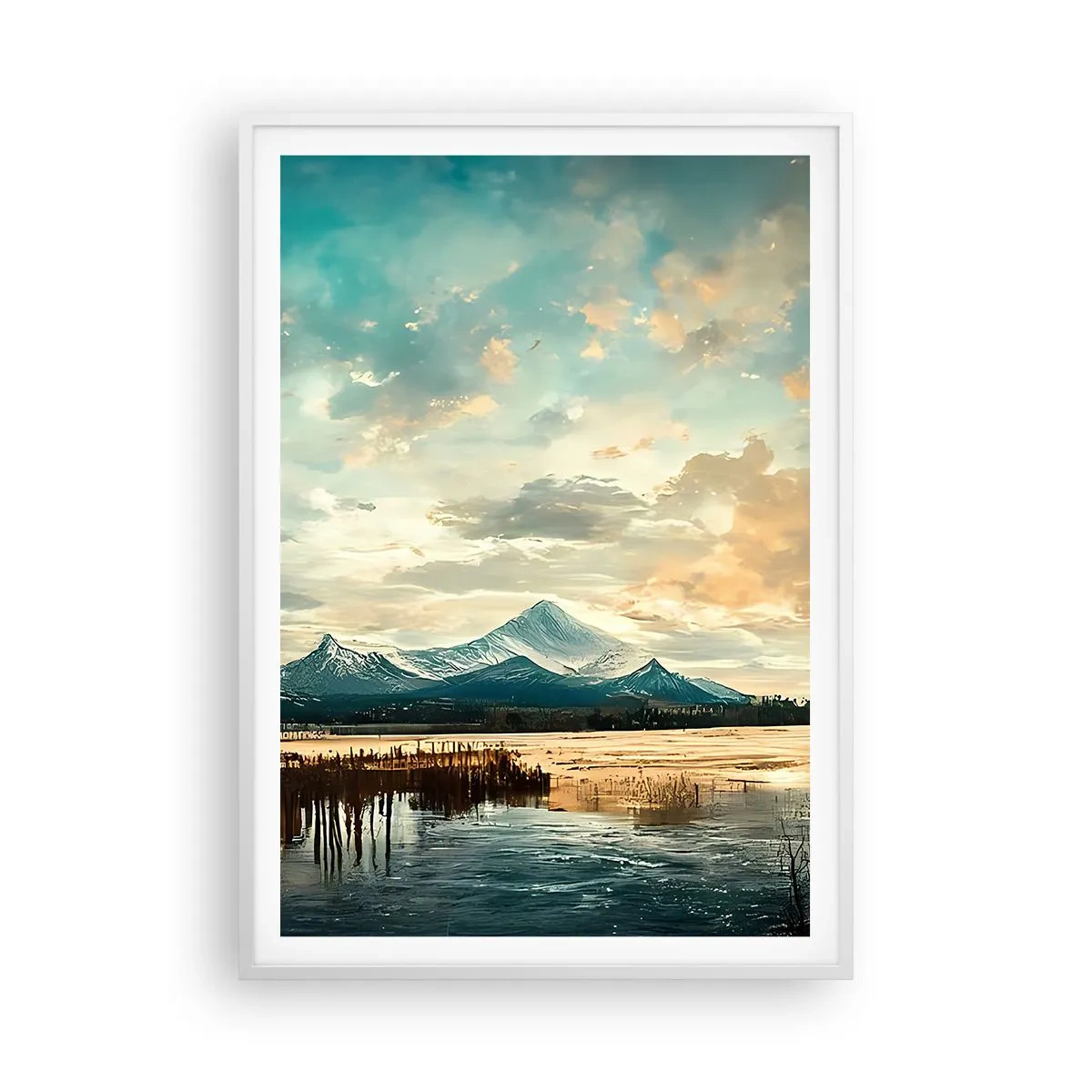 Affisch i vit ram - Under himlens skydd - 70x100 cm