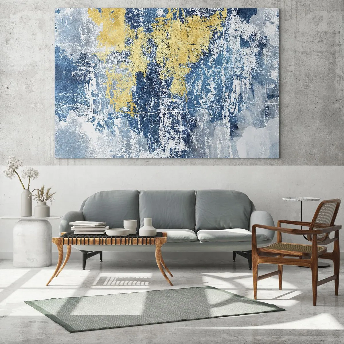 Glastavla - Bild på glas - En väderfylld abstraktion - 120x80 cm