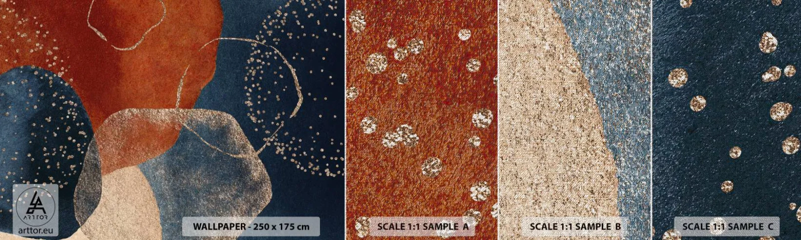 Provbit av fototapet Premium Canvas - Existensens lätthet - Abstraktion, Bit, Modern konst - 100x30 cm