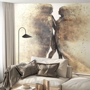 Självhäftande Fototapet Deluxe Sticker - Uppstådda ur aska för att älska - Abstraktion, Kvinna och man, Kärlek - 350x256 cm