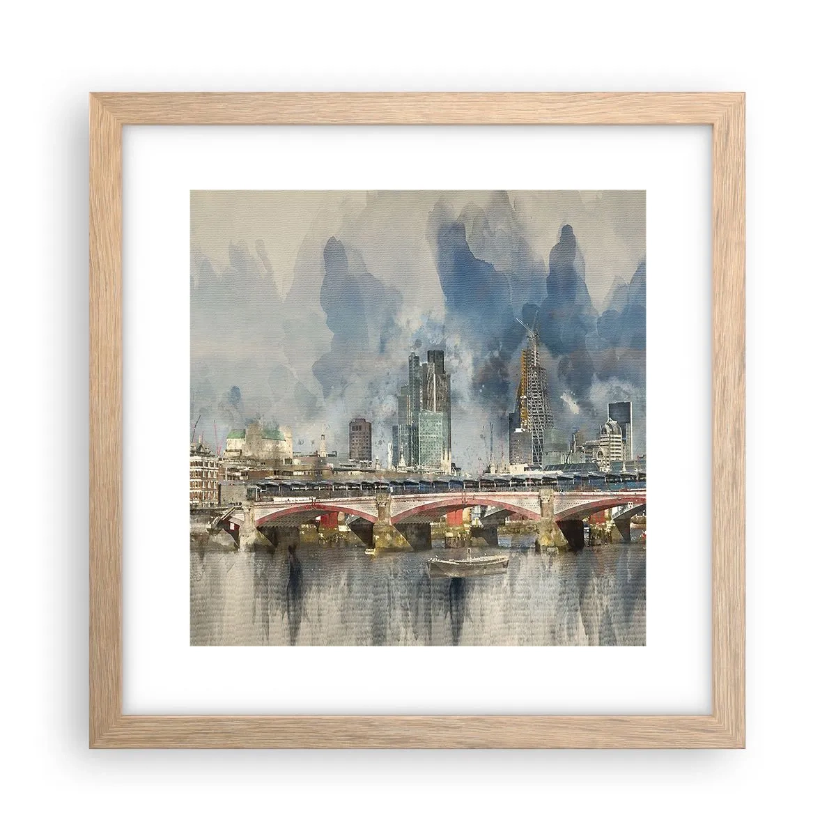 Affisch i ram av ljusek - London i hela sin prakt - 30x30 cm