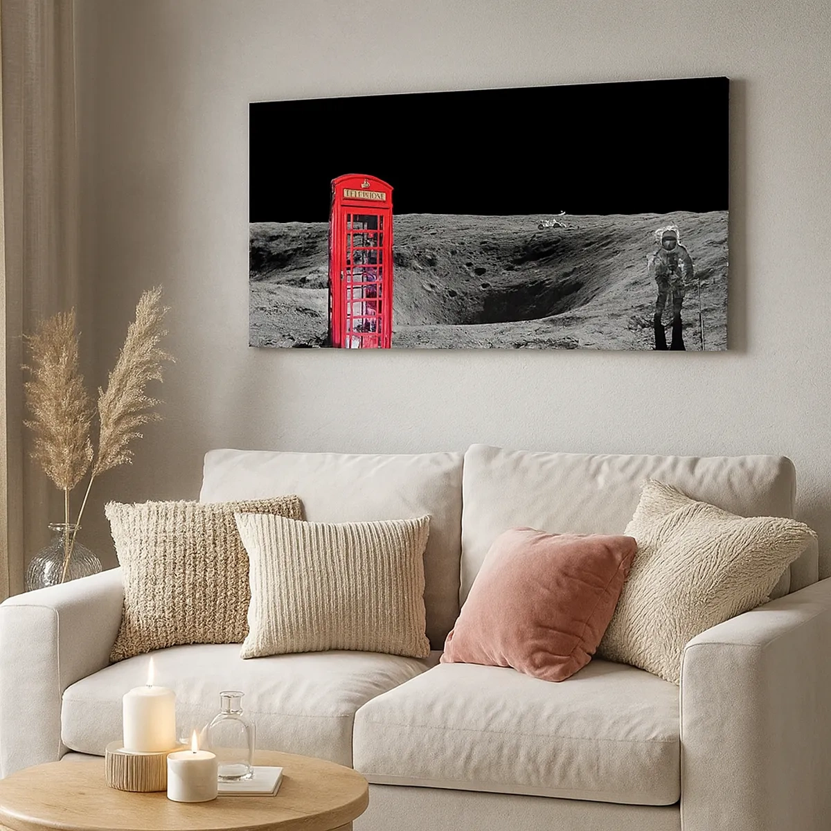 Canvastavla - Bild på duk - Rymdskämt - 30x30 cm