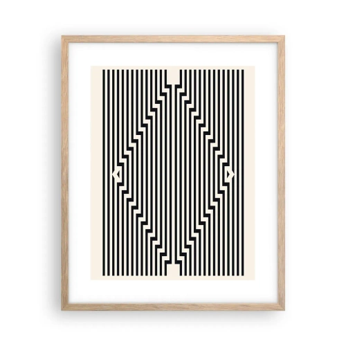 Affisch i ram av ljusek - Geometrisk illusion - 40x50 cm