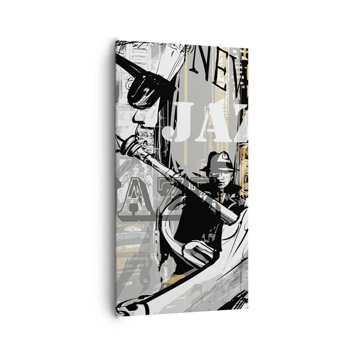 Canvastavla - Bild på duk - I New Yorks rytm - 65x120 cm