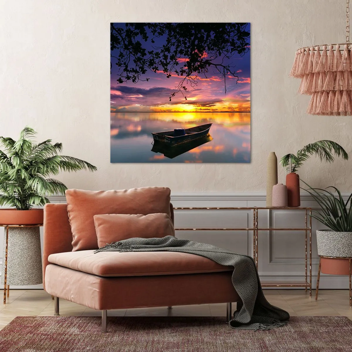 Canvastavla - Bild på duk - "Du verkar hänga i mitten av himmelvalvet…" - 30x30 cm