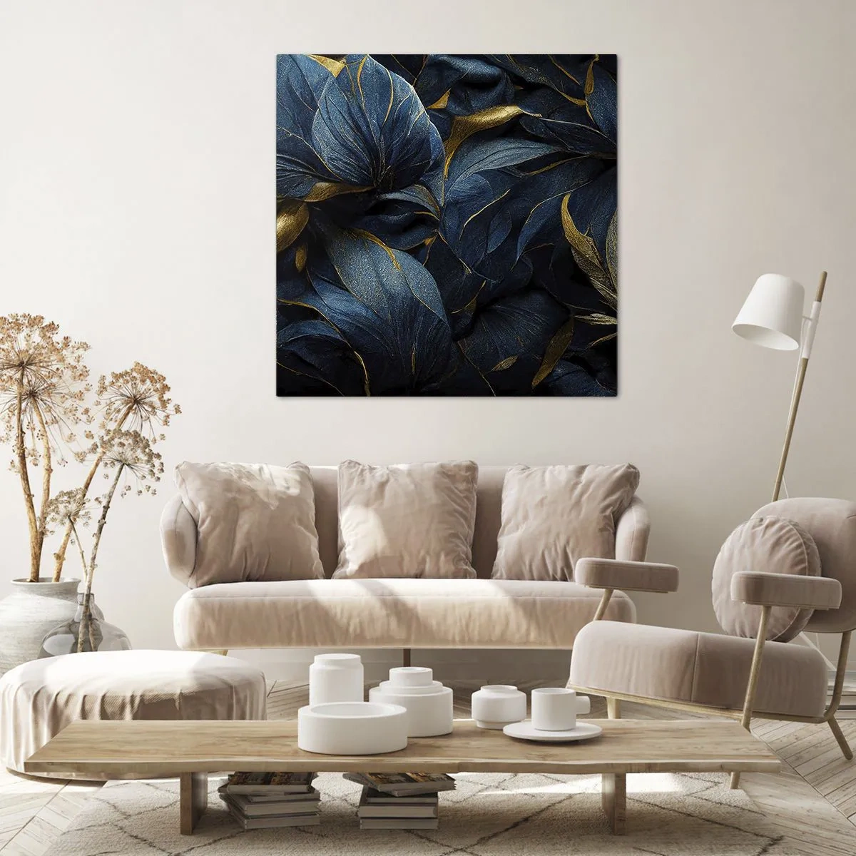 Canvastavla - Bild på duk - Fodrad med guld - 60x60 cm