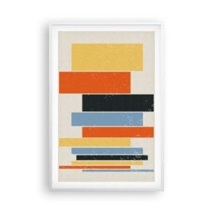 Affisch i vit ram - Inspelning av musik - 61x91 cm