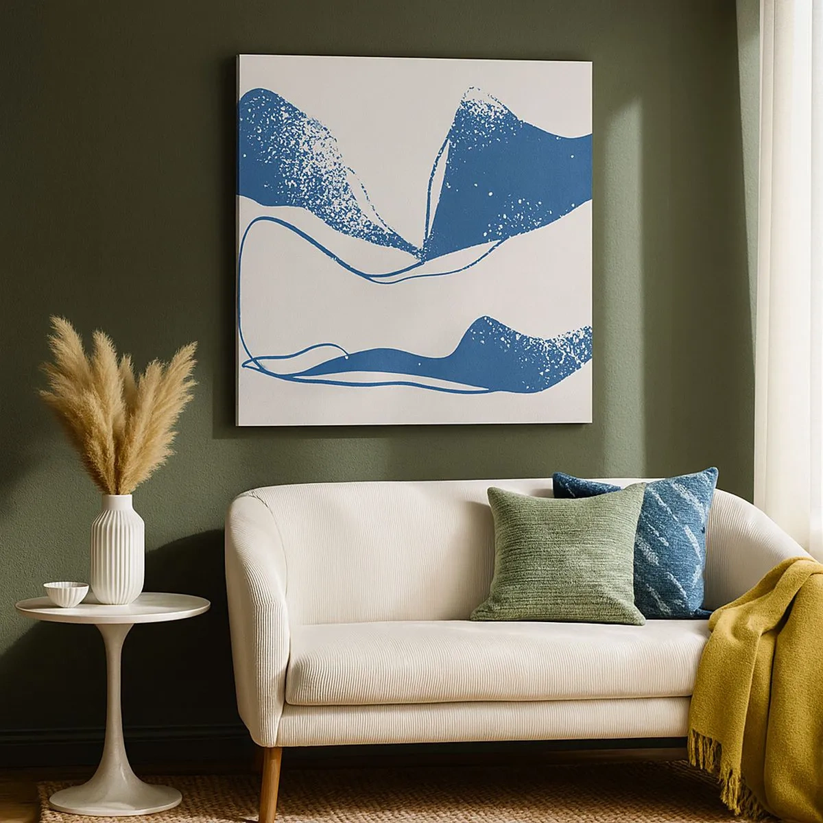 Canvastavla - Bild på duk - Bevingad abstraktion - 30x30 cm