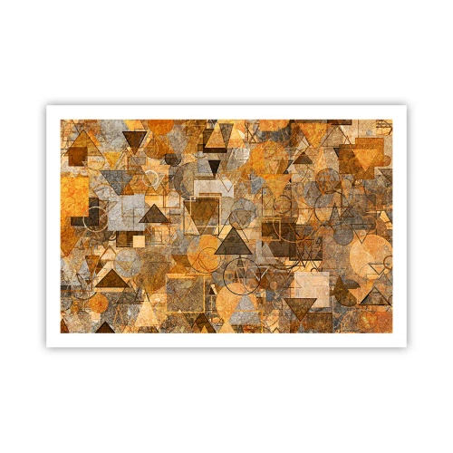 Affisch - Värld infattad i form - 91x61 cm